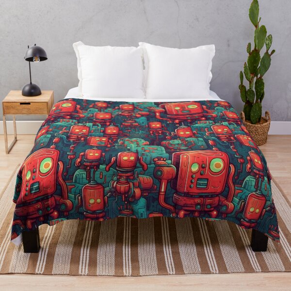 Item preview, Retro Robots - Organic Abstract Art - Original Artwork Pattern designed and sold by ShadedGallery.