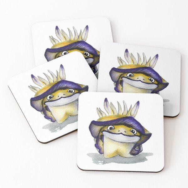Item preview, Happy Nudibranch (Sea Slug) watercolour painting designed and sold by Funsize-Art.