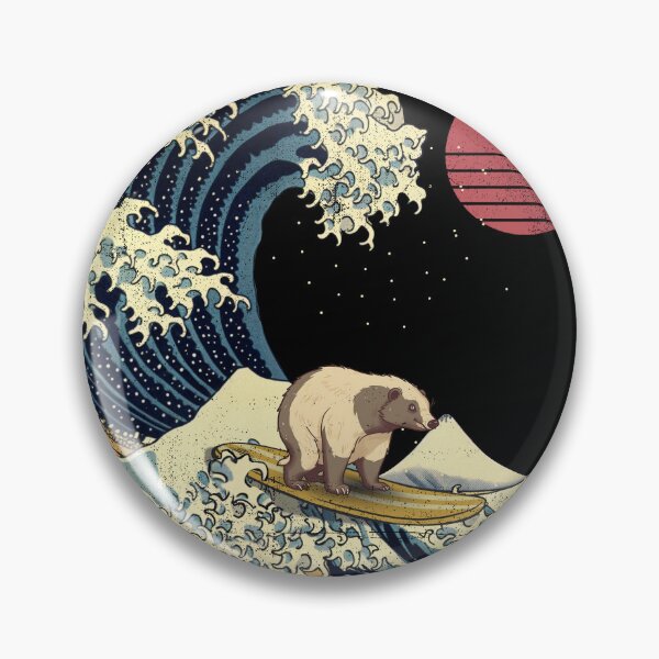 Aperçu de l'œuvre Honey Badger Kanagawa Japanese Surfing Wave créée et vendue par rafaeltto.
