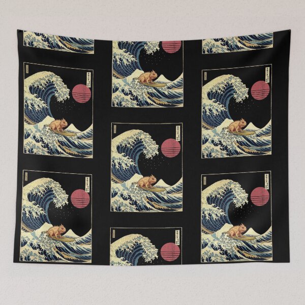Item preview, Horned Lizard Kanagawa Japanese Surfing Wave designed and sold by rafaeltto.