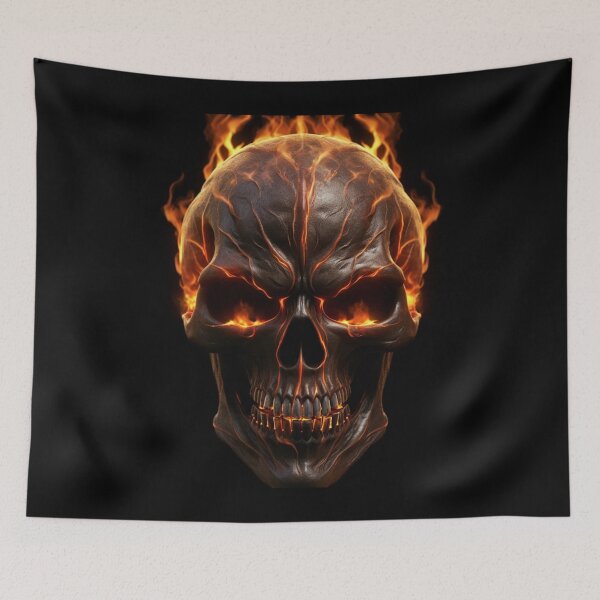 Item preview, Inferno Cranium: Unleash the Flames with our 3D Skull on Fire designed and sold by JLCableStudio.