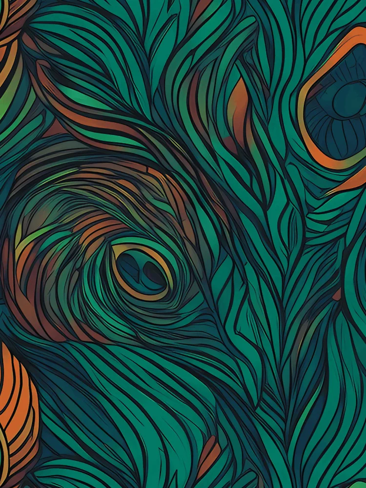 Thumbnail 4 of 4, Samsung Galaxy Phone Case, Peacock Pattern  designed and sold by InfinityPattern.