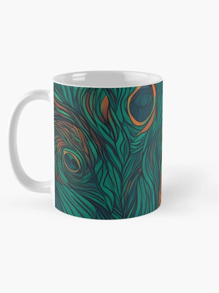 Thumbnail 5 of 6, Coffee Mug, Peacock Pattern  designed and sold by InfinityPattern.