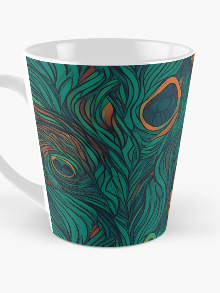 Thumbnail 3 of 4, Coffee Mug, Peacock Pattern  designed and sold by InfinityPattern.