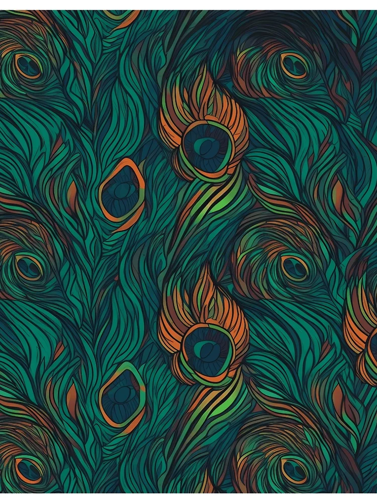 Thumbnail 5 of 5, A-Line Dress, Peacock Pattern designed and sold by InfinityPattern.