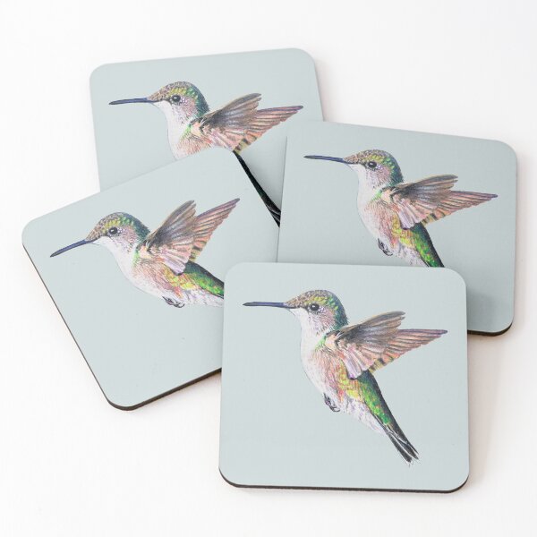 Item preview, Female Ruby Throated Hummingbird Drawing (no background) designed and sold by Emily Bickell.
