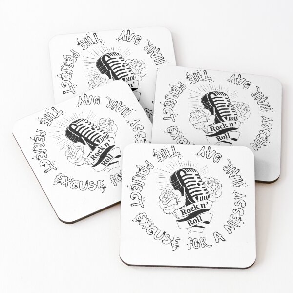 Item preview, Rock and roll: the perfect excuse for a messy hair day designed and sold by DeluxBee.