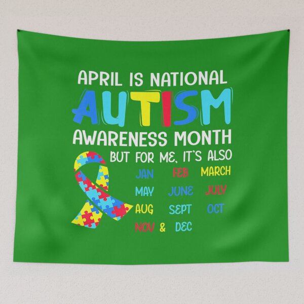Item preview, April Is National Autism Awareness Month Puzzle Ribbon 		 designed and sold by mhtnempf70.