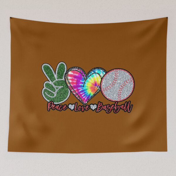 Item preview, Peace Love Baseball Heart Hand Ball Sports Lover 	 	 	 designed and sold by yrhneoazdqd70.