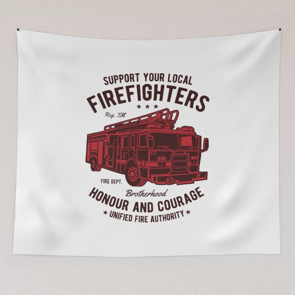 Item preview, Support Your Local Firefighters -  Honour And Courage designed and sold by flipper42.