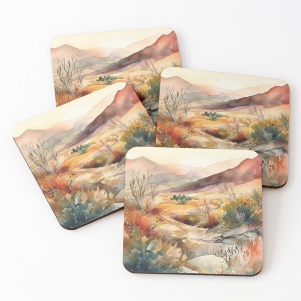 Item preview, A Serene Desert View - Boho Desert Landscape Watercolors designed and sold by GVRDesign.