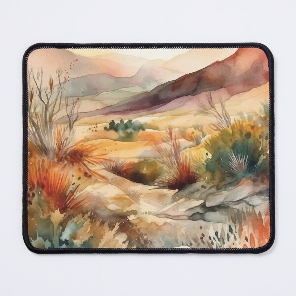 Item preview, A Serene Desert View - Boho Desert Landscape Watercolors designed and sold by GVRDesign.