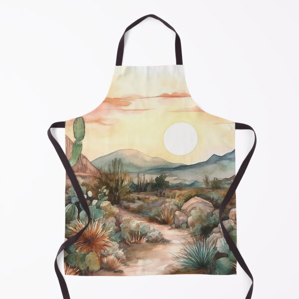 Item preview, A Serene Desert Sunrise- Boho Desert Landscape Acuarelas designed and sold by GVRDesign.