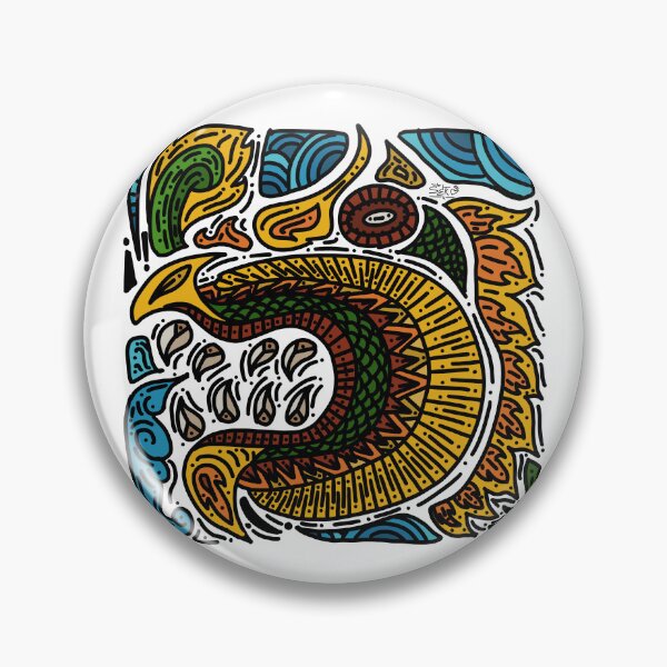Item preview, NaKa serpent in sea colorful doodle art  designed and sold by pisek8924.