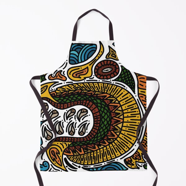 Item preview, NaKa serpent in sea colorful doodle art  designed and sold by pisek8924.