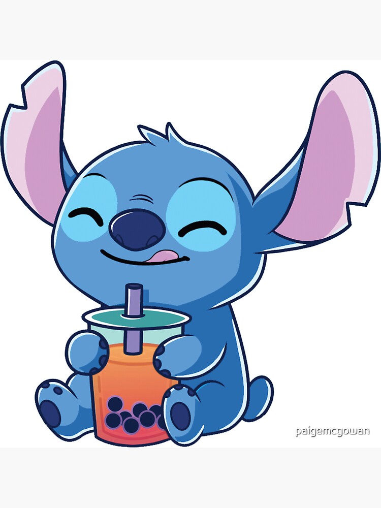 Disney Stitch & Scrump Fruit Bubble Boba Tea Double Wall Travel