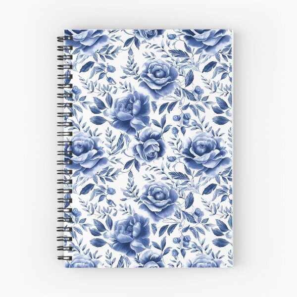 Item preview, Prussian Blue Florals designed and sold by ElevatedAcre.