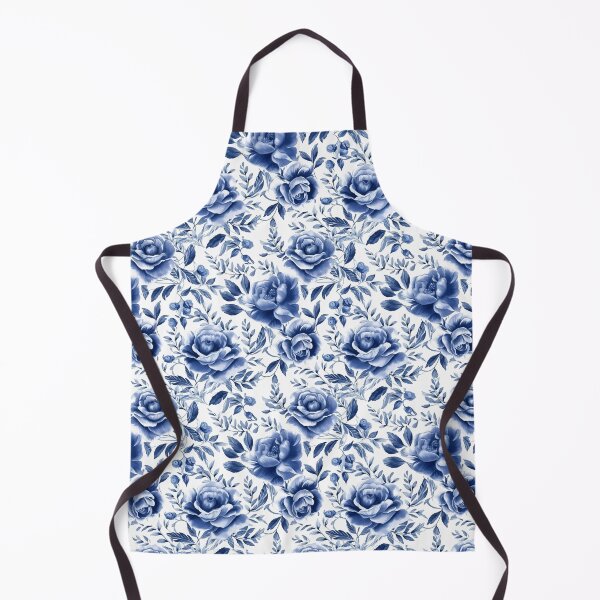 Item preview, Prussian Blue Florals designed and sold by ElevatedAcre.