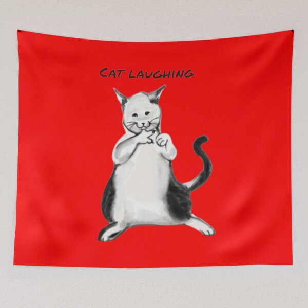 Item preview, gato riendo designed and sold by cristinagrafos.