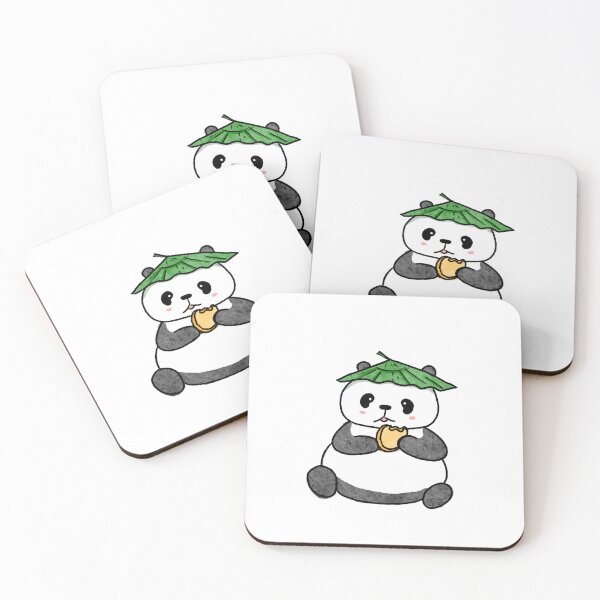 Item preview, Chubby Snacking Panda with Leaf Hat  designed and sold by Sabbycreates.