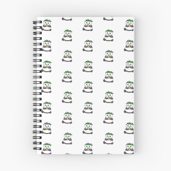 Item preview, Chubby Snacking Panda with Leaf Hat  designed and sold by Sabbycreates.