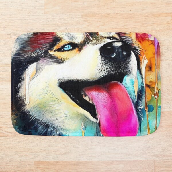 Aperçu de l'œuvre Art de l'aquarelle Husky sibérien créée et vendue par EricaJackson.