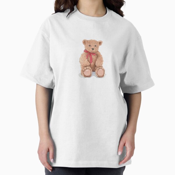 Item preview, Teddy Bear with red bow designed and sold by ShinyPennyArt.