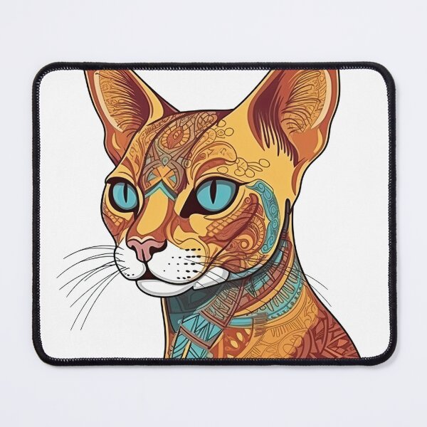 Item preview, Whiskers Playful Abyssinian Cat Breed Graphic Design - Perfect for Playful & Loving Feline designed and sold by DooodleGod.