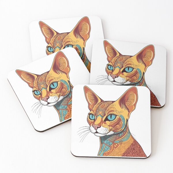 Item preview, Whiskers' Playful Abyssinian Cat Breed Graphic Design - Perfect for Playful & Loving Feline designed and sold by DooodleGod.