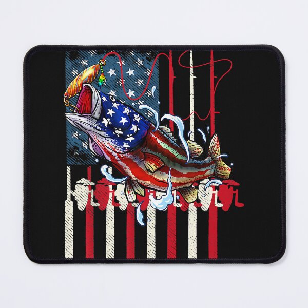 Item preview, Fishing Bass Fish US American Flag Patriotic Fishing Gifts 3 Fisher designed and sold by NishiHayer.