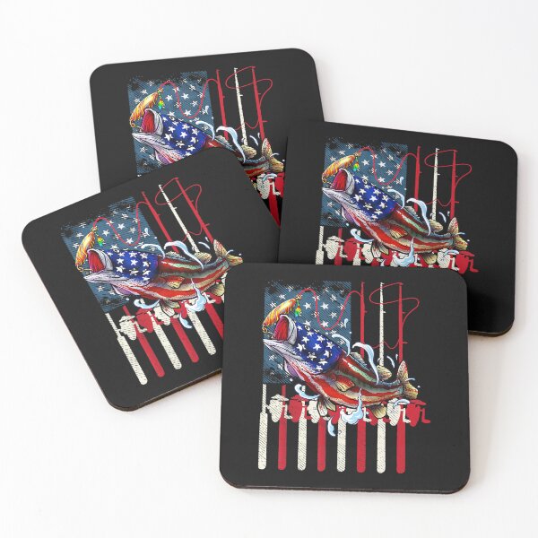 Item preview, Fishing Bass Fish US American Flag Patriotic Fishing Gifts 3 Fisher designed and sold by NishiHayer.