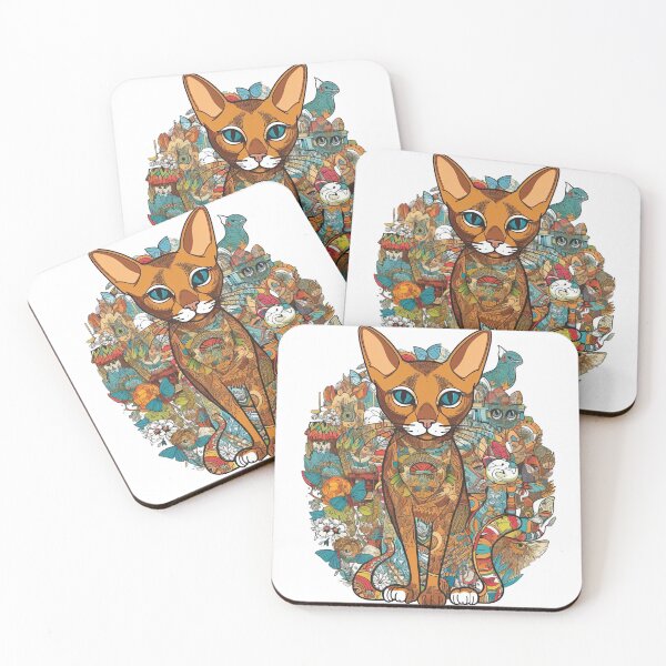 Item preview, Feline Collage Art: A Creative Tribute to Beloved Cat - Unique, Eclectic Design with Multiple Elements for Cat Enthusiasts designed and sold by DooodleGod.