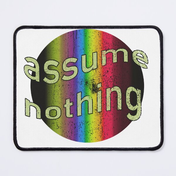 Item preview, assume nothing designed and sold by KaeSellsArt.