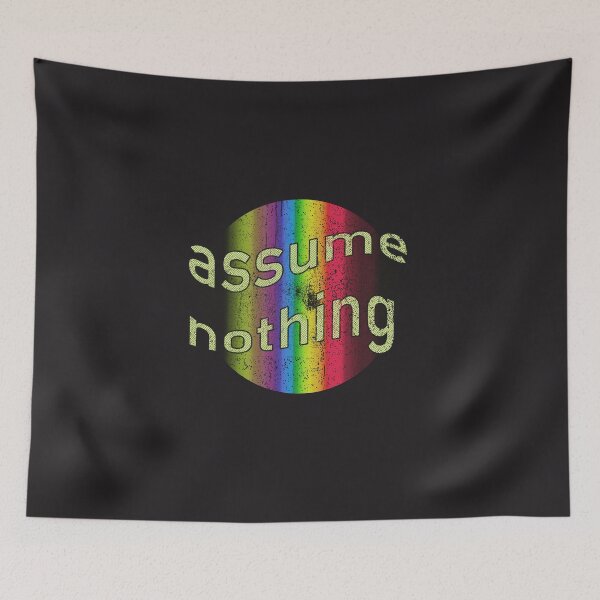 Item preview, assume nothing designed and sold by KaeSellsArt.