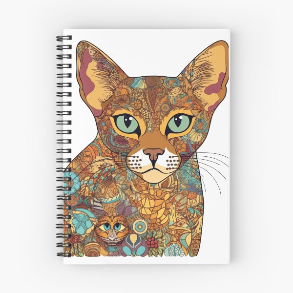Item preview, AbyArt Collage Tee showcasing Abyssinian Cat - Playful & Colorful Feline Art Composition designed and sold by DooodleGod.