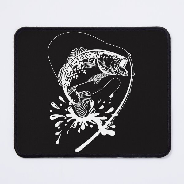 Item preview, Fishing Bass Fishing Angling Fishhook Fisherman Sport Black Fish Fisher designed and sold by GovindMahajan.