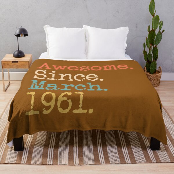 Item preview, Awesome Since March 1961 61st Birthday Funny 		 designed and sold by zxuzrbzgop62.