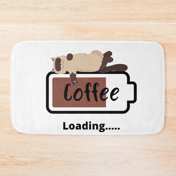 Item preview, Coffee Loading Cat (White) designed and sold by OrganicDesings.
