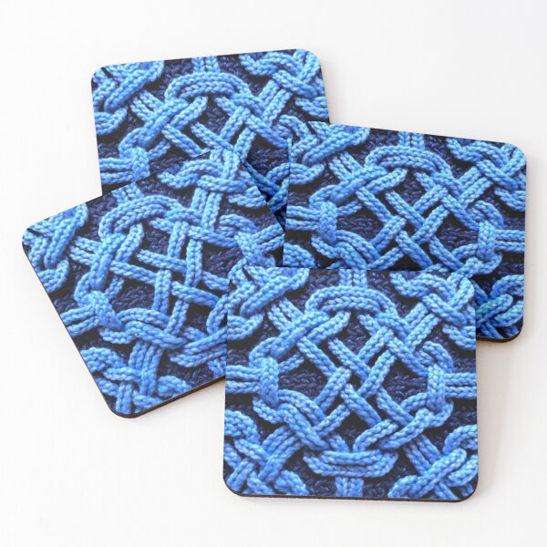 Item preview, Blue knitted knotwork designed and sold by aginlow.