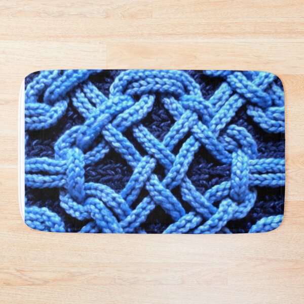 Item preview, Blue knitted knotwork designed and sold by aginlow.