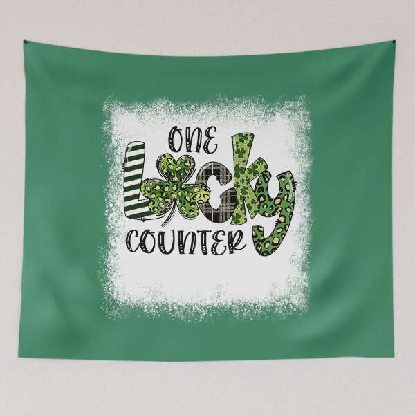 Item preview, Blanqueado St Patricks Day Leopard One Lucky Counter designed and sold by xzxwkkgvmqv70.