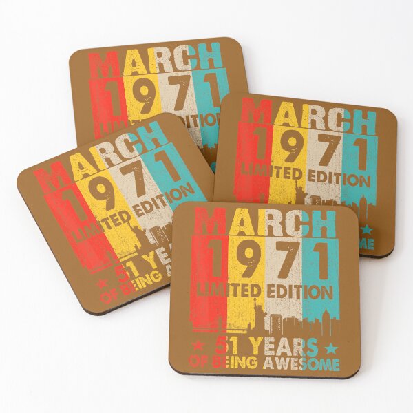 Item preview, Awesome Since March 1971 51st Birthday Vintage Retro 		 designed and sold by zxuzrbzgop62.