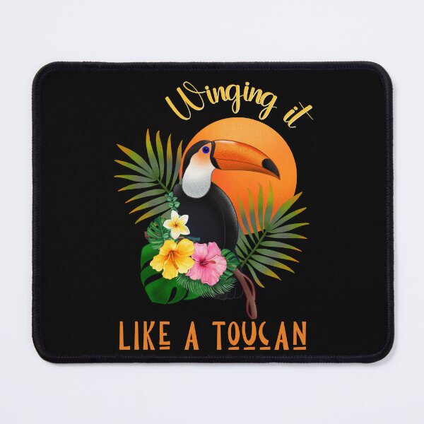 Item preview, Winging it Like a Toucan - Bird Lovers Motivation Quote designed and sold by Heartee.