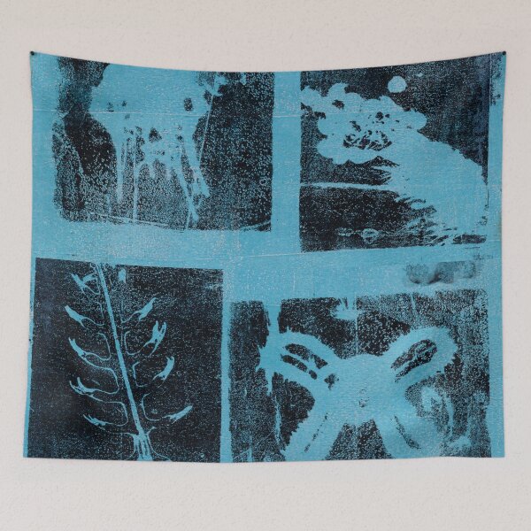 Item preview, Amoeba in Black and Turquoise designed and sold by LiszaB.