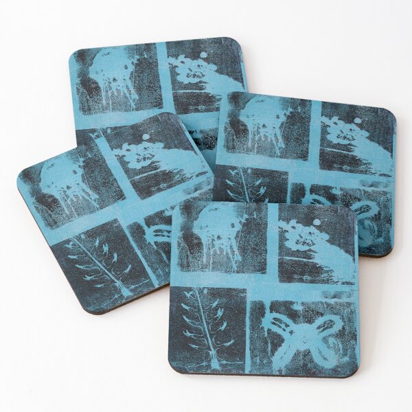 Item preview, Amoeba in Black and Turquoise designed and sold by LiszaB.