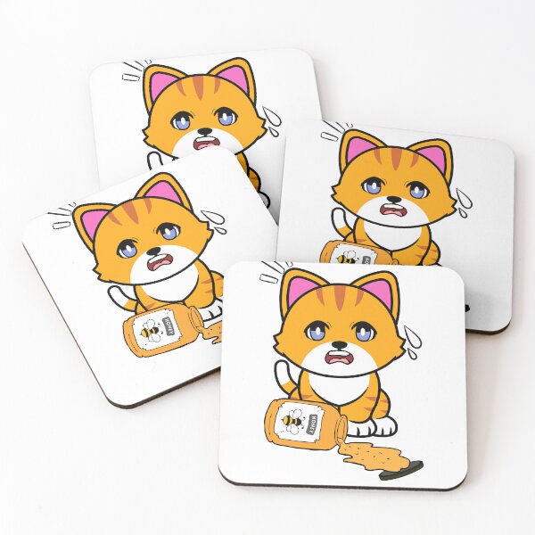 Item preview, Cute orange cat spilled a jar of honey designed and sold by Pet Station.