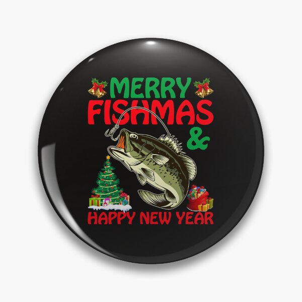 Item preview, Fishing Bass Fishing Merry Fishmas And Happy New Year Christmas Fisher designed and sold by NishthaAgarwals.