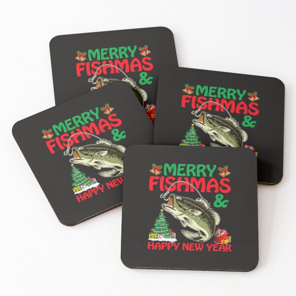 Item preview, Fishing Bass Fishing Merry Fishmas And Happy New Year Christmas Fisher designed and sold by NishthaAgarwals.