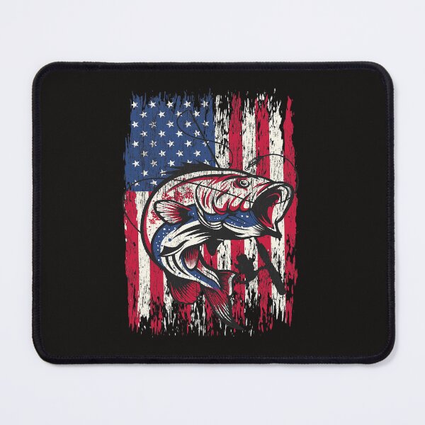 Item preview, Fishing Bass Fishing Shirt USA American Flag 4th of July Dad Men Fisher designed and sold by NishthaAgarwals.