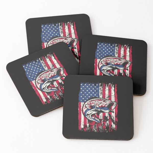 Item preview, Fishing Bass Fishing Shirt USA American Flag 4th of July Dad Men Fisher designed and sold by NishthaAgarwals.